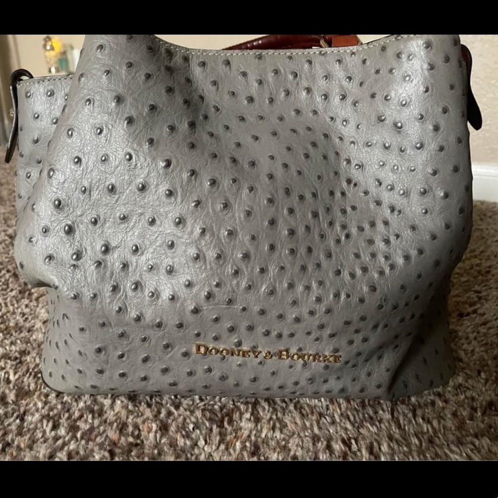 Dooney & Bourke Ostrich Large Barlow Satchel